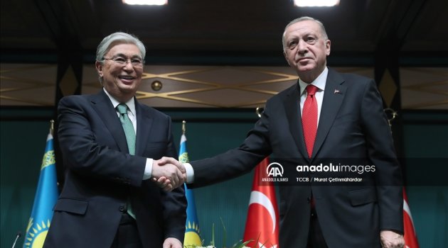 Erdoğan ve Tokayev'den açıklama! 15 anlaşma imzalandı!