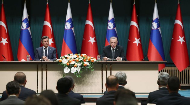 Erdoğan'dan Slovenyalı mevkidaşıyla ortak açıklama: Savunma sanayii vurgusu