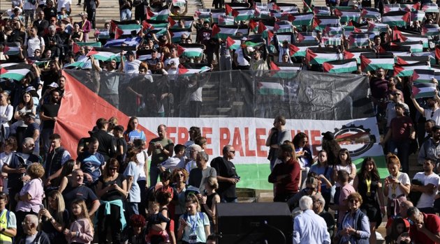 Filistin'e destek gösterileri sürüyor 
